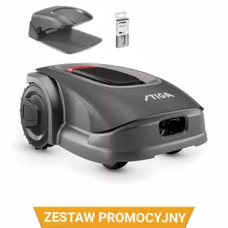 Zestaw promocyjny Autonomiczny robot koszący A 4 + Osłona stacji + końcówki tnące